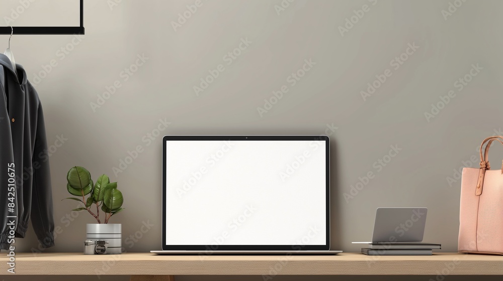 A Desktop Computer On A Desk. A Desktop Computer On A Desk.