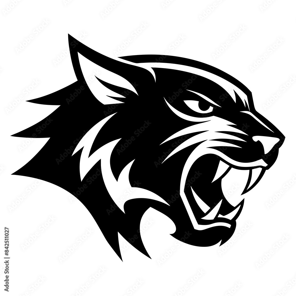 Unique Snarling Wildcat Profile Sports Logo for Shallotte Teams Unique Snarling Wildcat Profile Sports Logo for Shallotte Teams