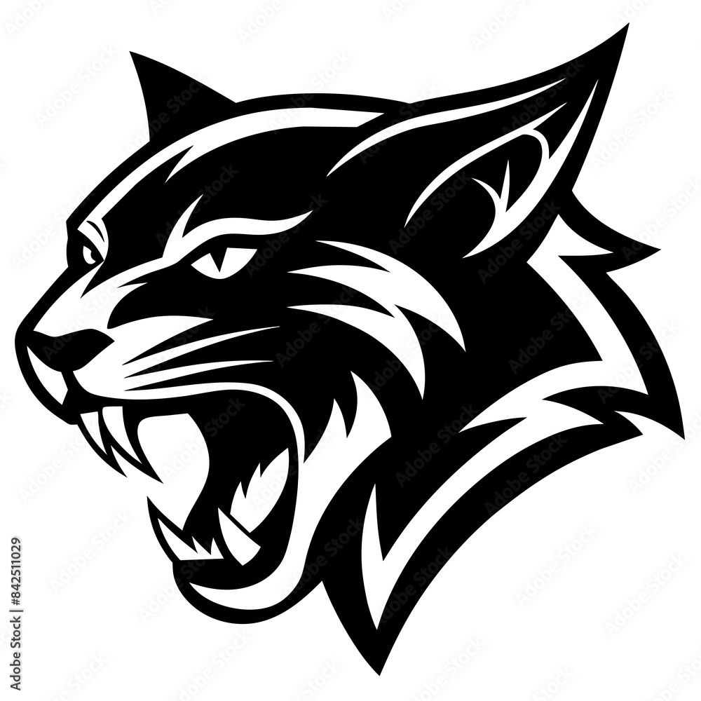 Unique Snarling Wildcat Profile Sports Logo for Shallotte Teams Unique Snarling Wildcat Profile Sports Logo for Shallotte Teams