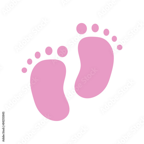 Baby footprint vector feet icon