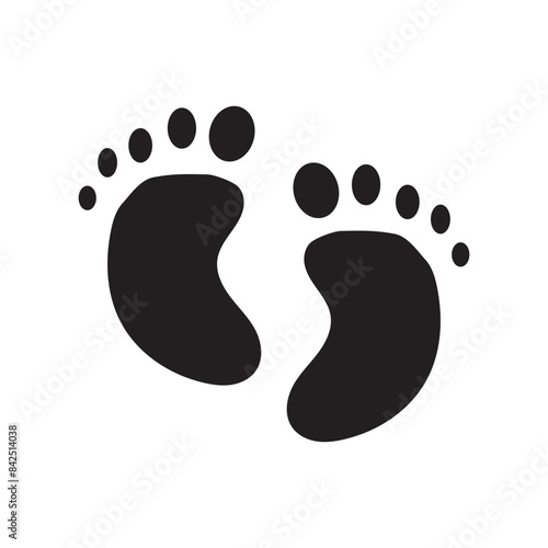 baby feet glyph icon