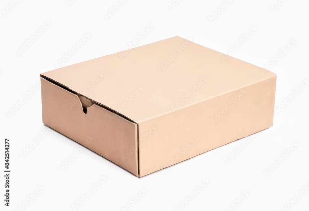 a closed cardboard box on a white background a closed cardboard box on a white background