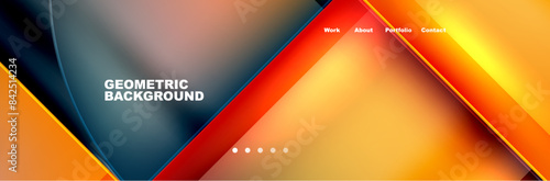 Circle triangle geometric web site page template. Vector Illustration For Wallpaper, Banner, Background, Card, Book Illustration, landing page