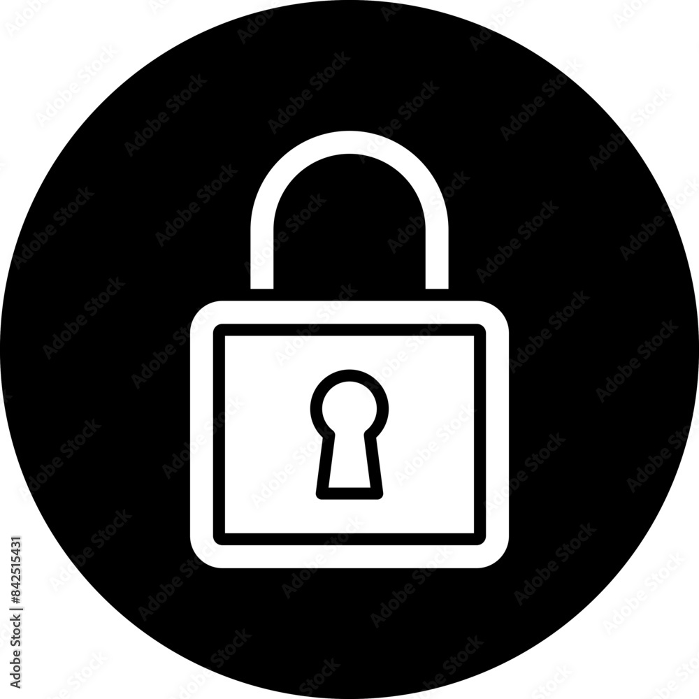 Vector Design Locked Icon Style Vector Design Locked Icon Style