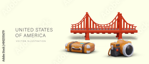 United States of America. Concept of comfort tourist travel