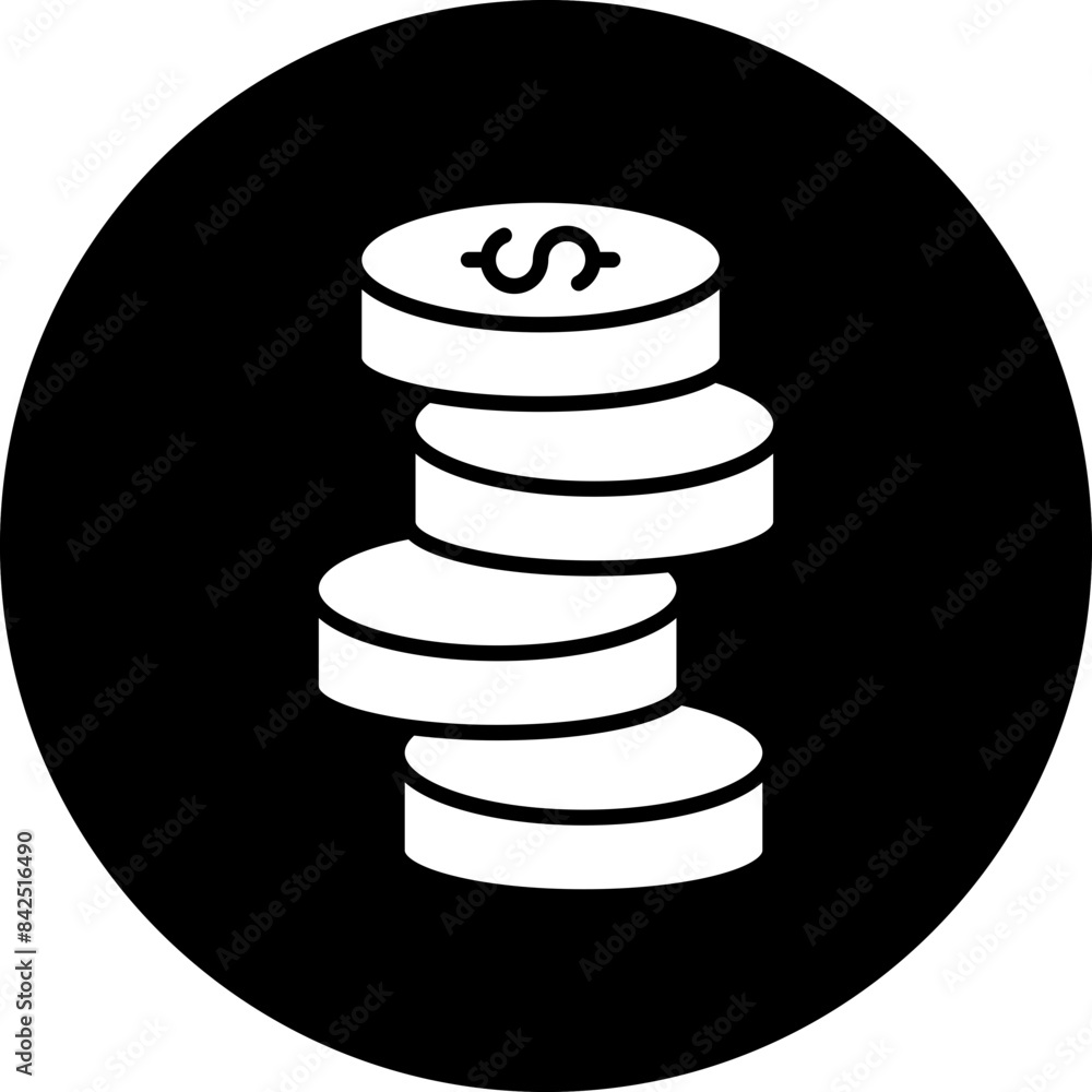 Vector Design Stack Of Coins Icon Style Vector Design Stack Of Coins Icon Style