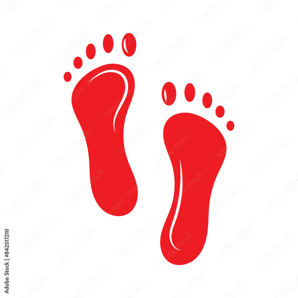 Baby footprint vector feet icon Baby footprint vector feet icon
