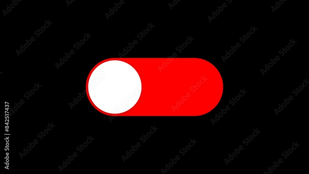 Switch on and off animation on transparent background