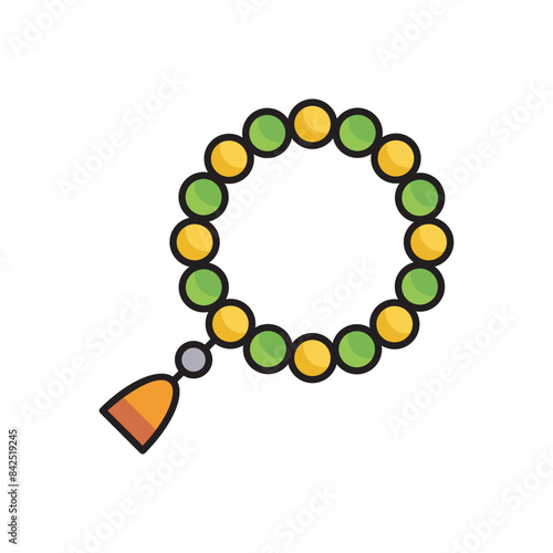 Beeds icon design with white background stock illustration