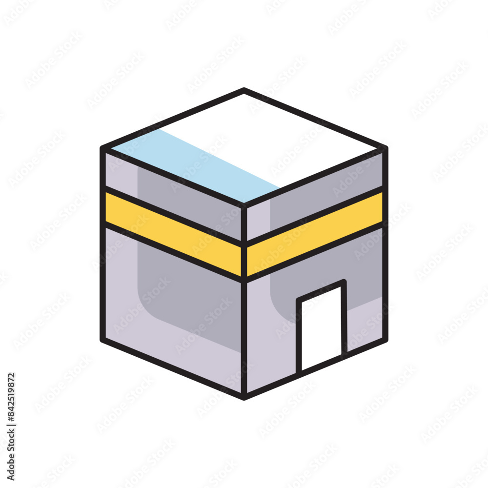 Kabba icon design with white background stock illustration Kabba icon design with white background stock illustration