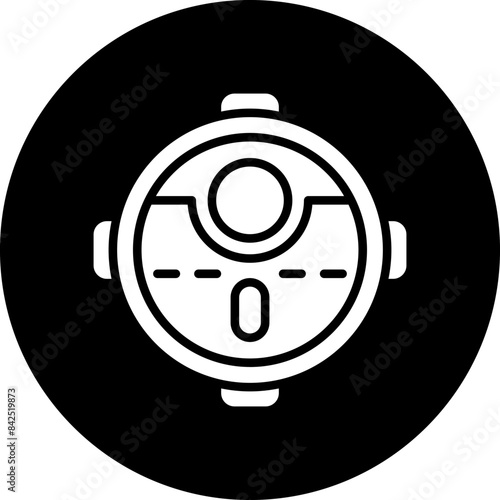 Vector Design Robotic Vaccum Icon Style