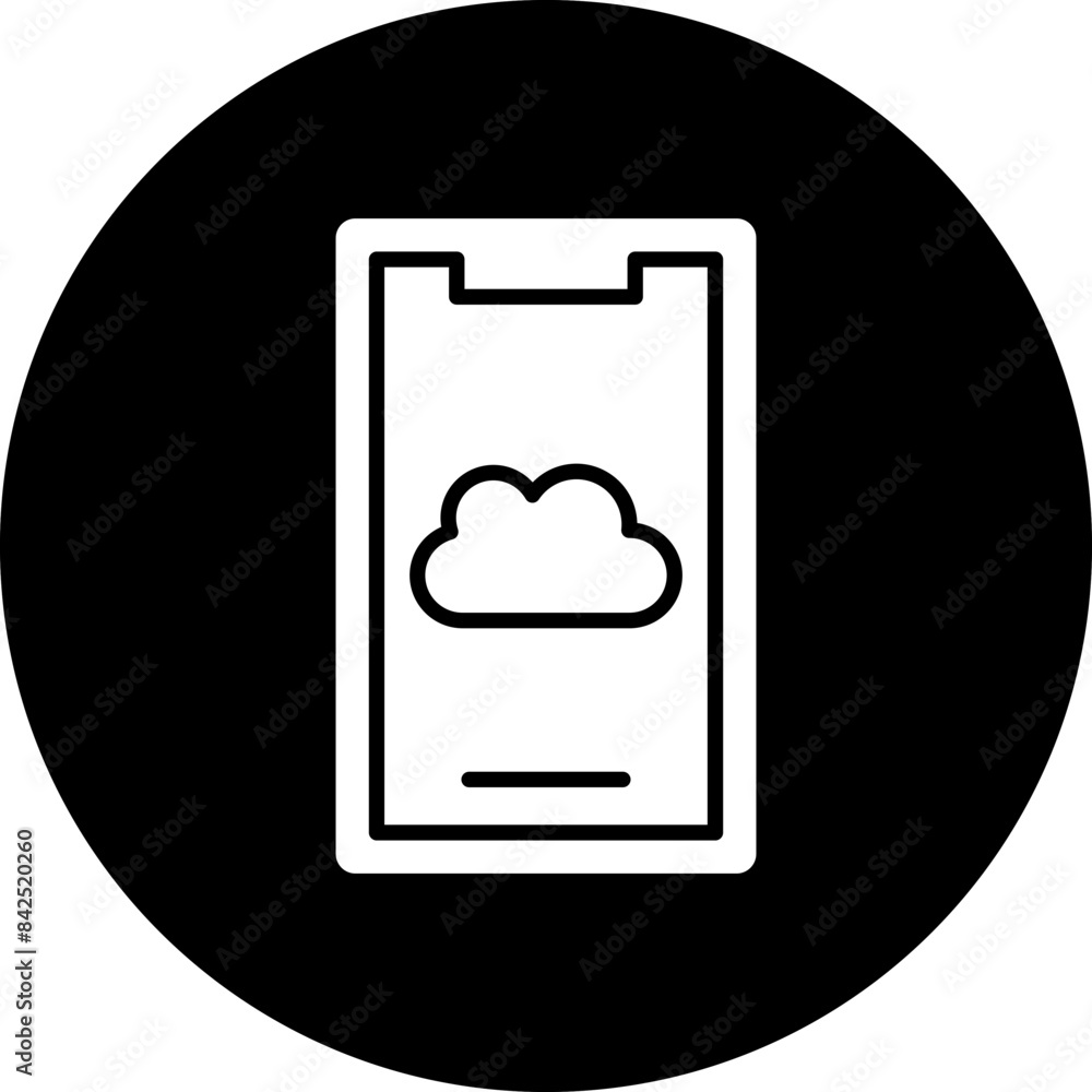 Vector Design Mobile Cloud Icon Style Vector Design Mobile Cloud Icon Style