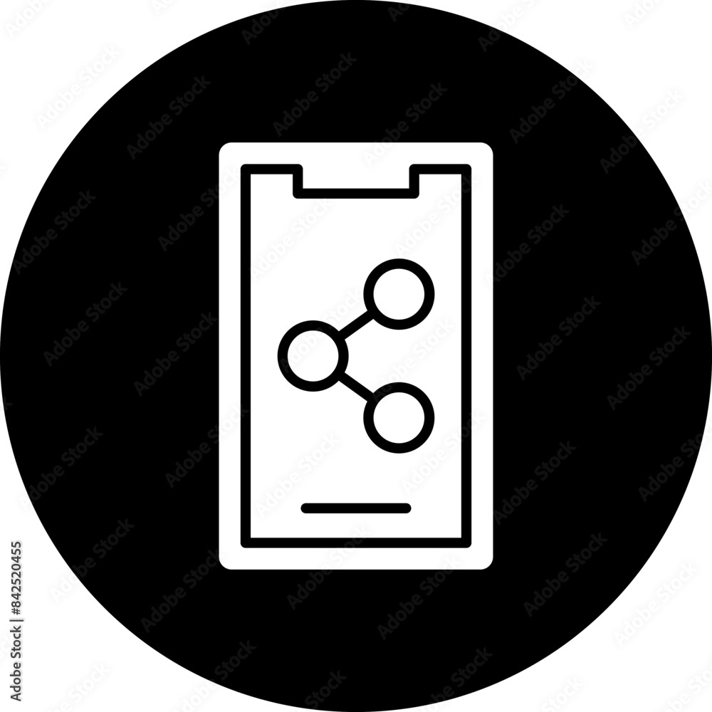 Vector Design Mobile Share Icon Style Vector Design Mobile Share Icon Style