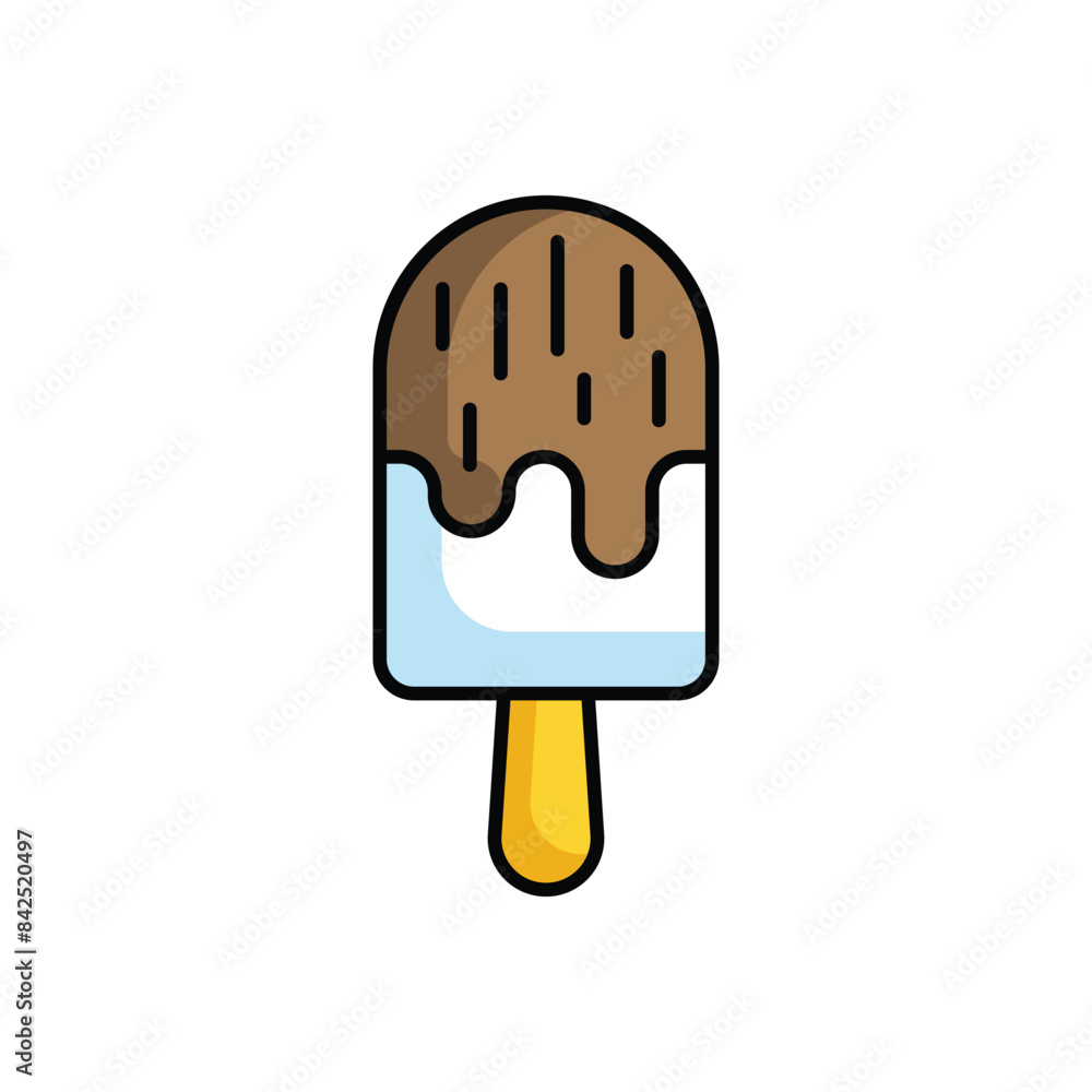 Ice Cream icon design with white background stock illustration