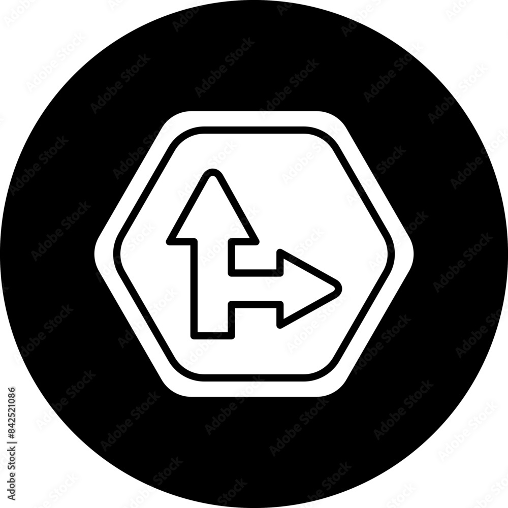 Vector Design Side Road Right Icon Style Vector Design Side Road Right Icon Style
