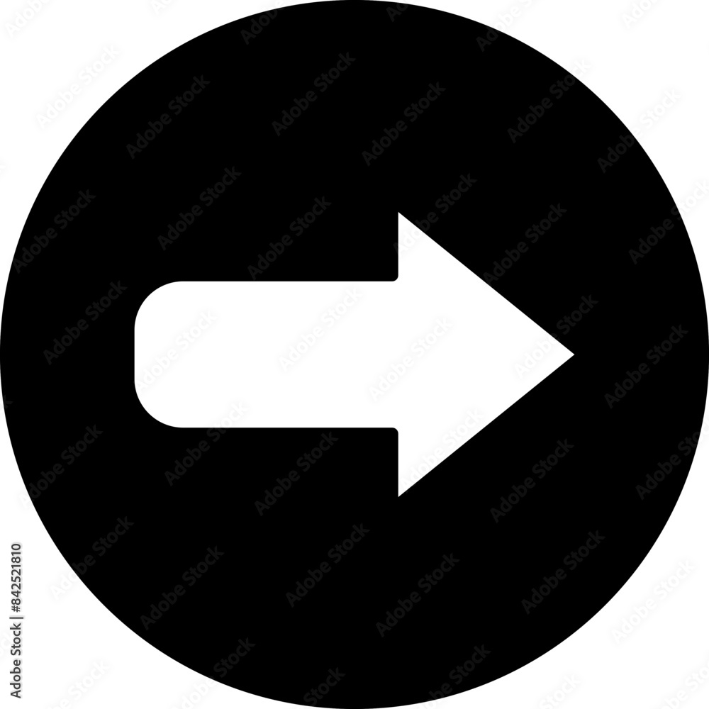 Vector Design Right Arrow Icon Style