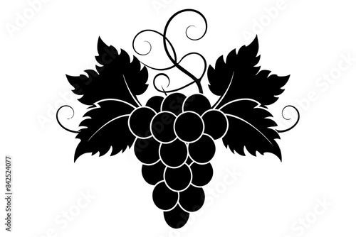 grape fruit silhouette vector illustration