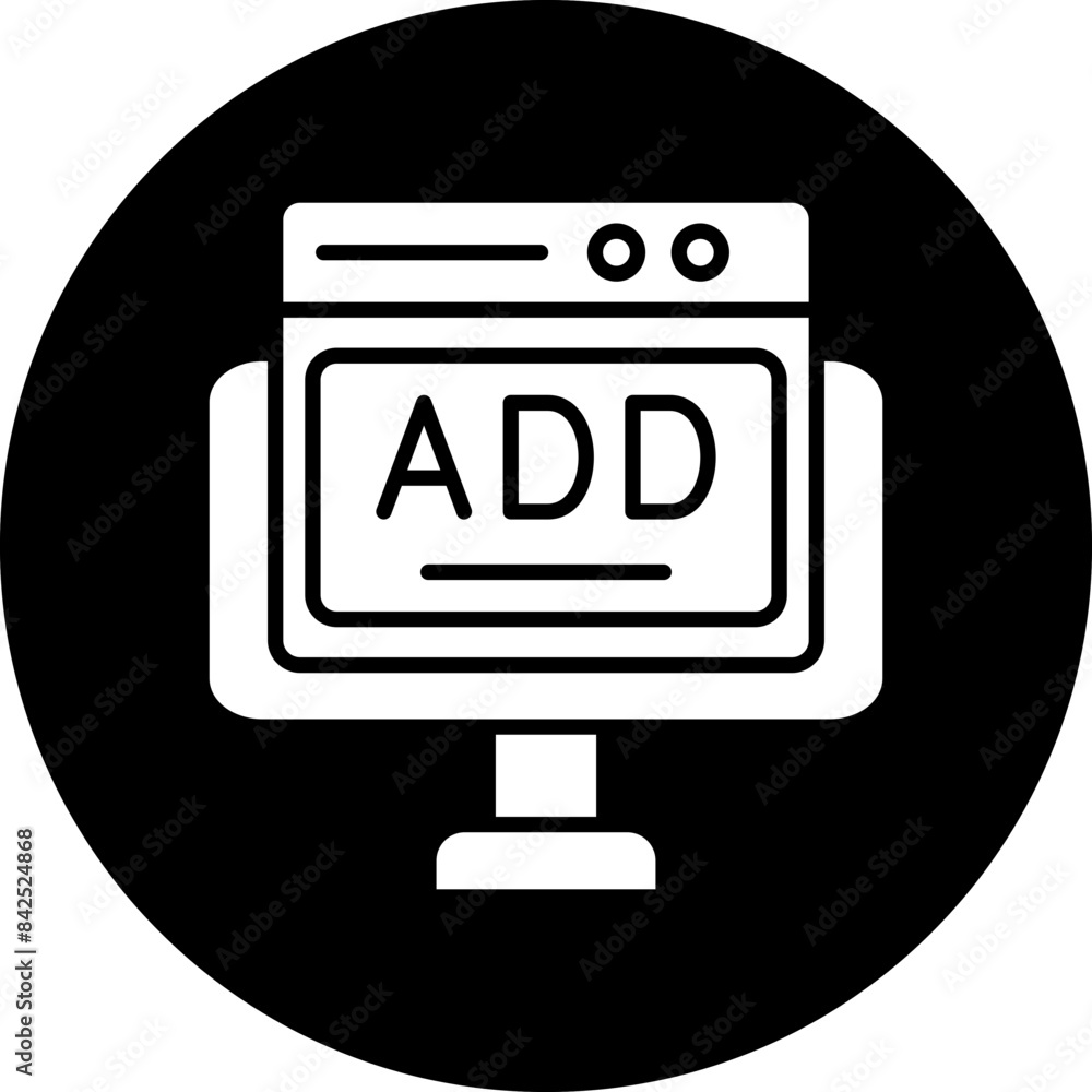 Vector Design Online Ads Icon Style Vector Design Online Ads Icon Style