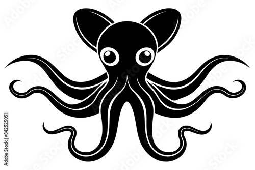 dumbo octopus silhouette vector illustration photo