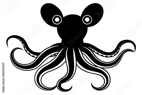 dumbo octopus silhouette vector illustration photo