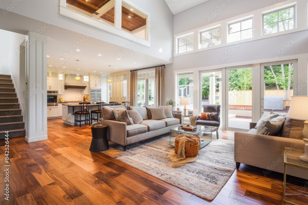 Fototapeta premium Modern living room interior design