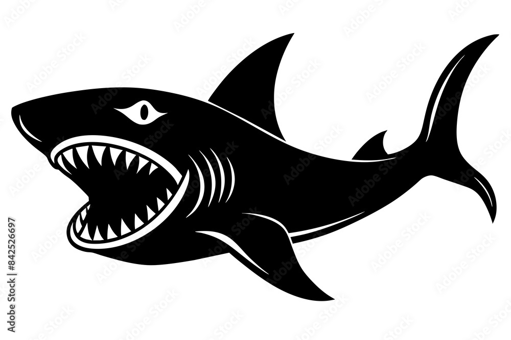 goblin shark silhouette vector illustration goblin shark silhouette vector illustration