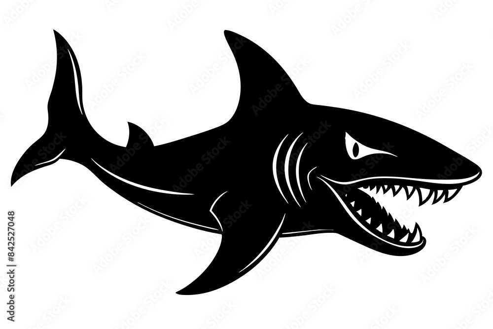 goblin shark silhouette vector illustration goblin shark silhouette vector illustration