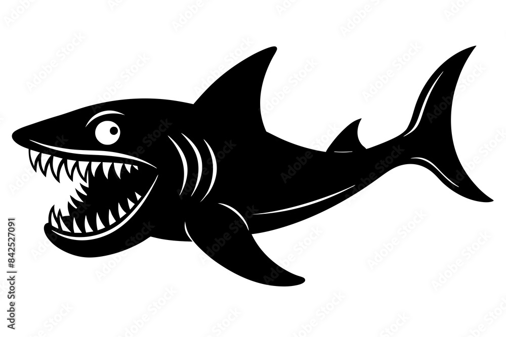 goblin shark silhouette vector illustration goblin shark silhouette vector illustration
