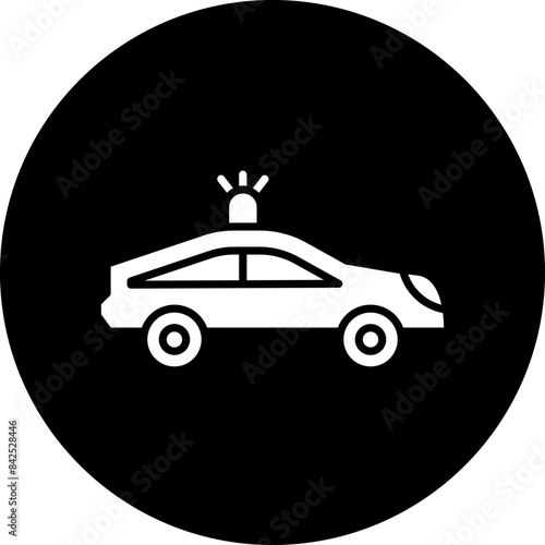 Vector Design Police Car Icon Style