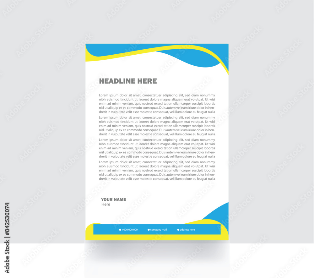 Fototapeta premium professional letterhead design stationery template