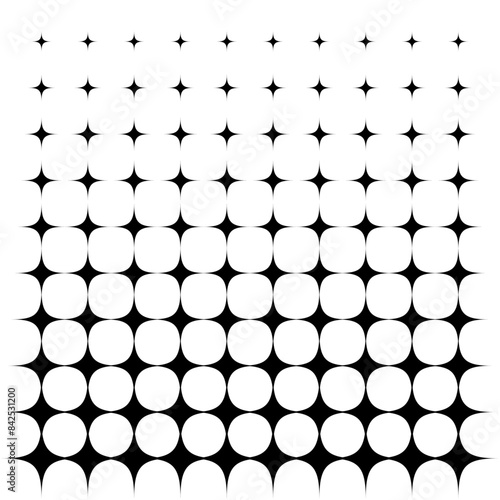 Star halftone style pattern tile for design decoration vector illustration