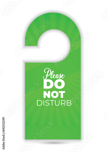 Door hanger flat design do not disturb sign design