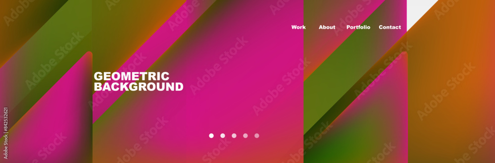 Obraz premium Triangle minimal web site page background design. Vector Illustration For Wallpaper, Banner, Background, Card, Book Illustration, landing page