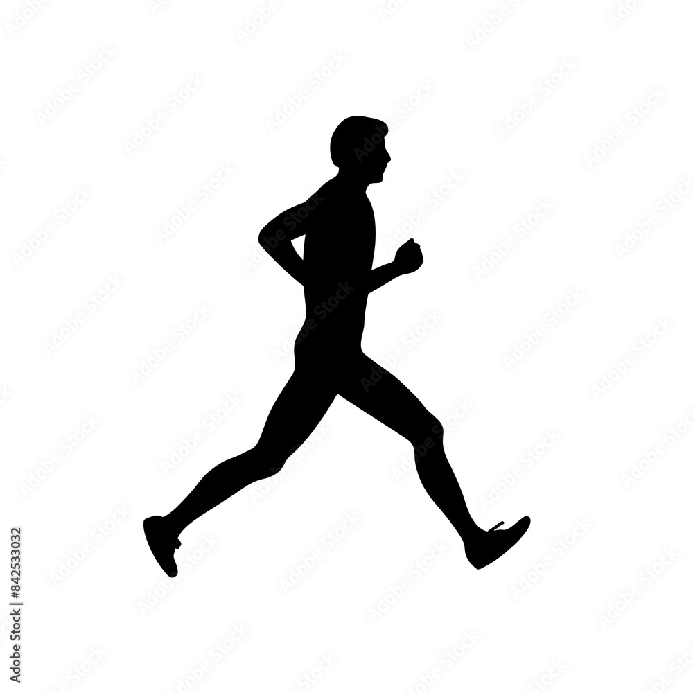 a silhouette of a man running a silhouette of a man running
