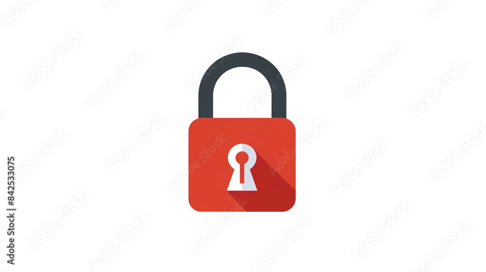 a red padlock with a white keyhole a red padlock with a white keyhole