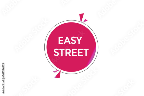 website, easy street, offer, button, learn stay, tuned, level, sign, speech, bubble  banner, modern, symbol, click.  photo