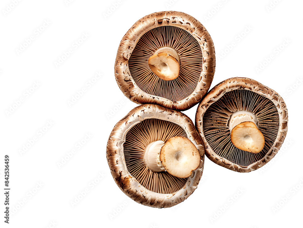 a group of mushrooms on a white background a group of mushrooms on a white background