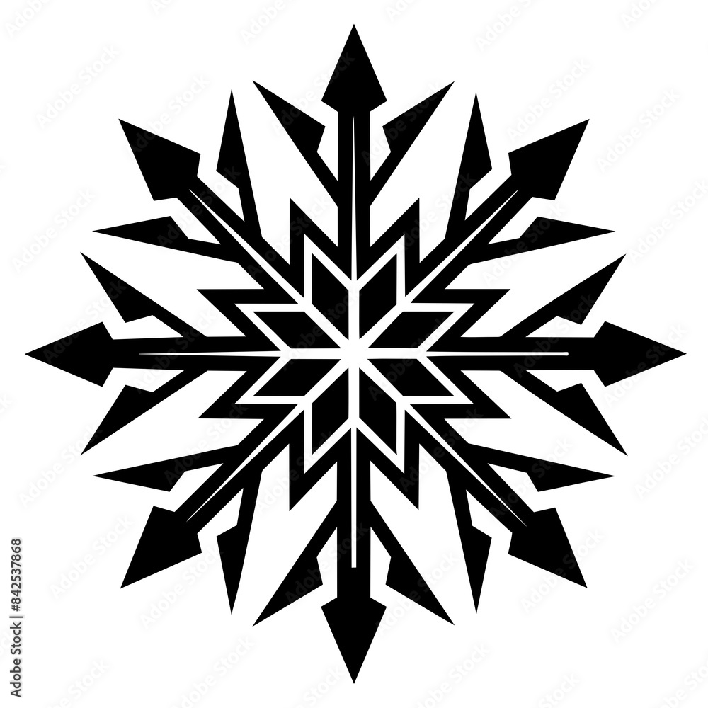 Exquisite Abstract White Snowflake Designs: Winter's Minimalist Beauty Exquisite Abstract White Snowflake Designs: Winter's Minimalist Beauty