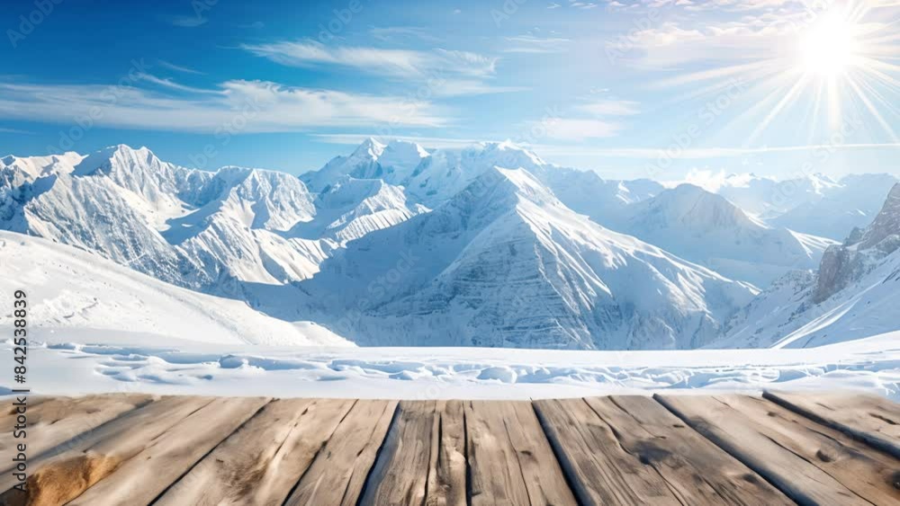 Snow Capped Mountains with Wooden Deck View
Animation video footage motion graphic Snow Capped Mountains with Wooden Deck View
Animation video footage motion graphic