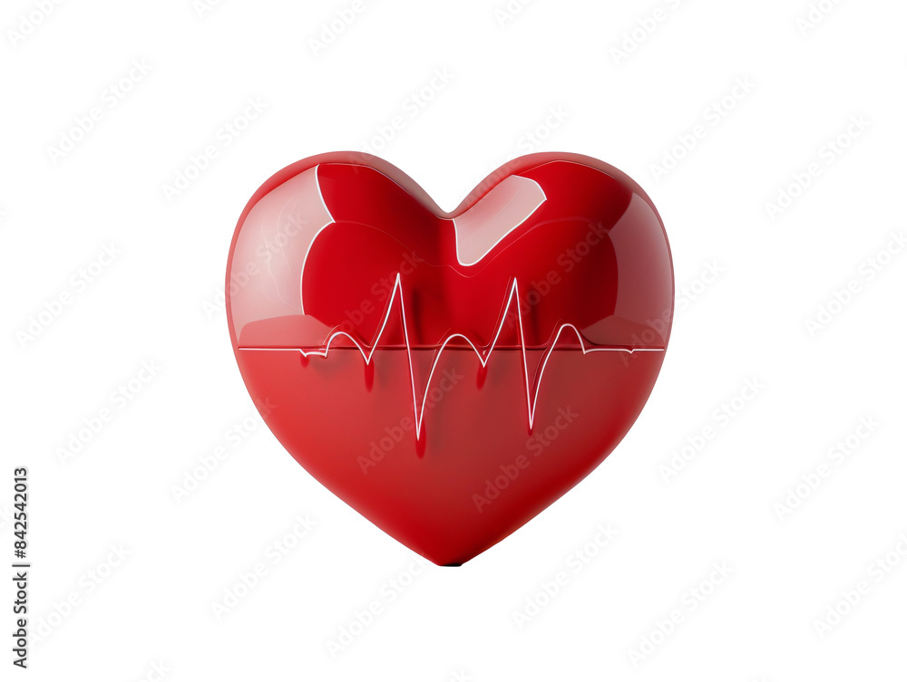 a red heart with a line of pulse a red heart with a line of pulse