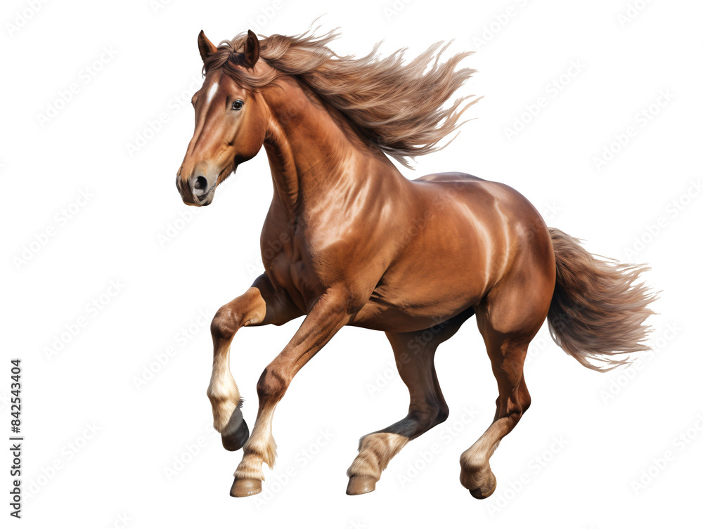 a horse running with a long mane a horse running with a long mane