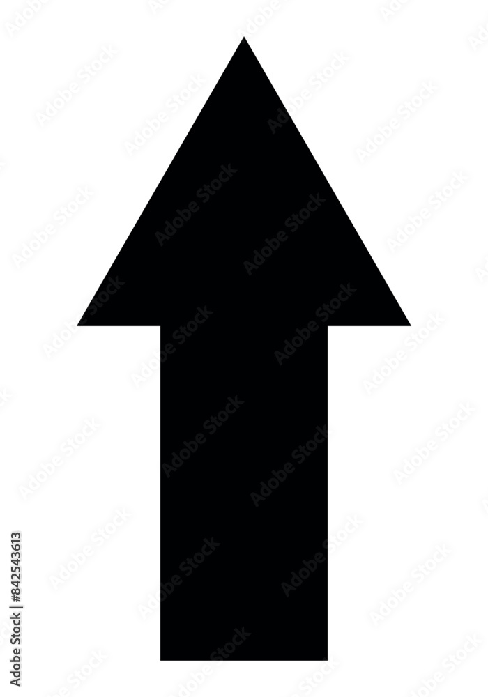 arrow pointing straight shape symbol, black and white vector silhouette illustration of a bold black arrow arrow pointing straight shape symbol, black and white vector silhouette illustration of a bold black arrow