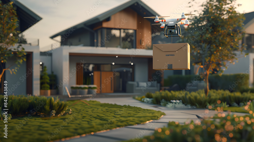 Drone Delivering Packages to a Smart Home Drone Delivering Packages to a Smart Home