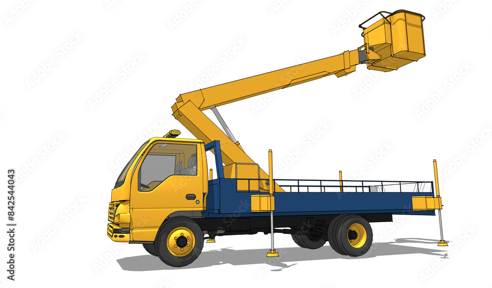 Fototapeta premium a car with a cradle lift