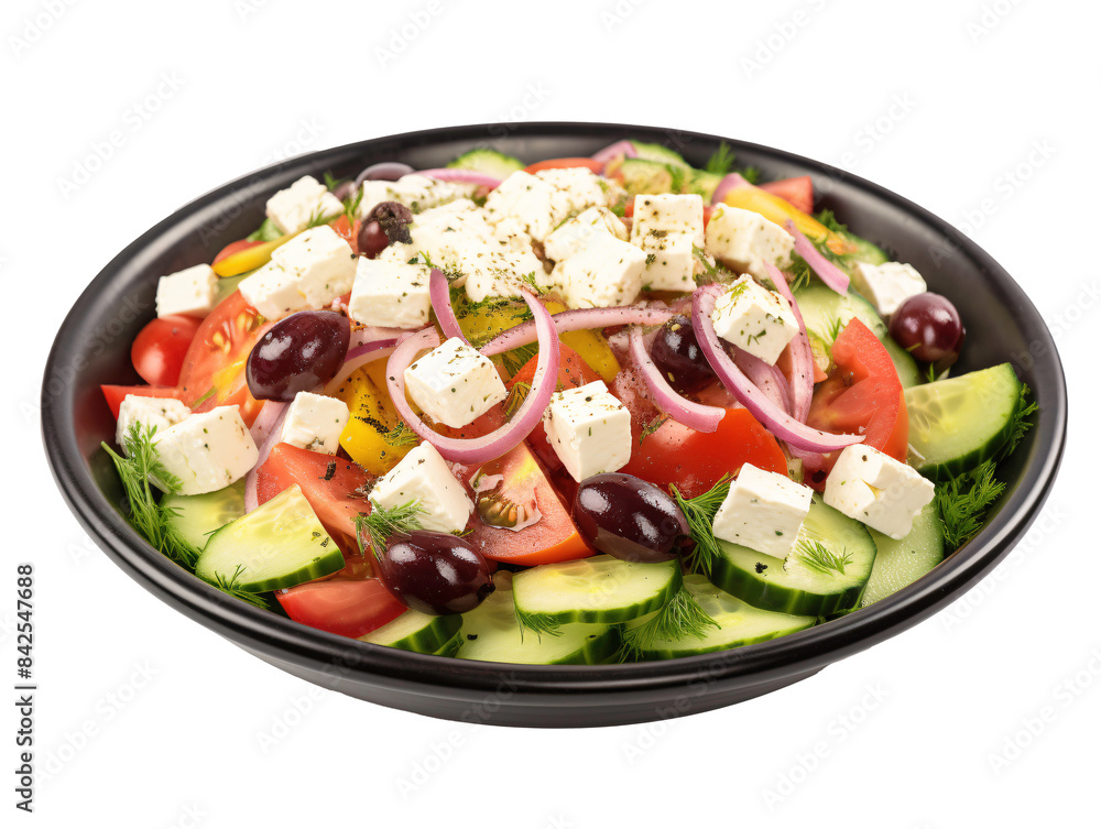 a bowl of salad with vegetables and feta cheese a bowl of salad with vegetables and feta cheese