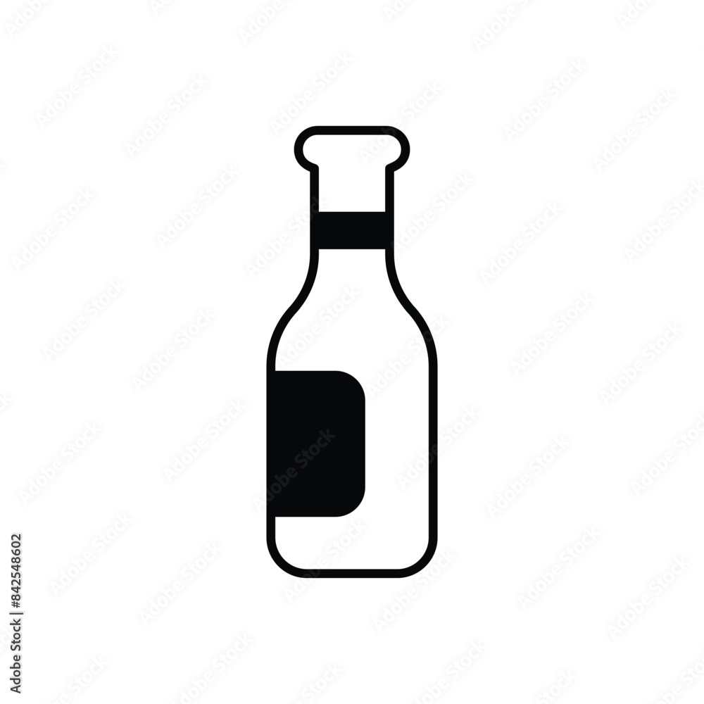 Beer Bottle icon design with white background stock illustration Beer Bottle icon design with white background stock illustration