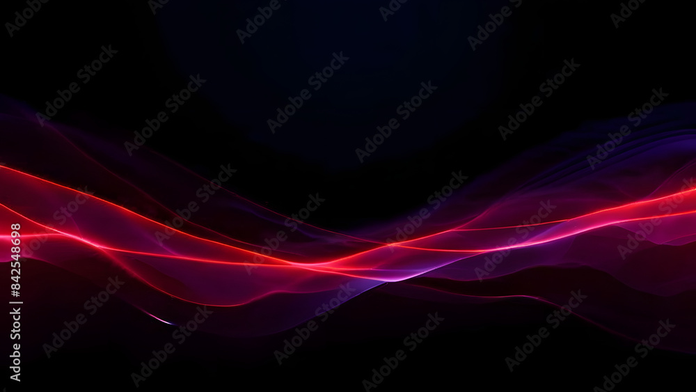 Black background with red waves effects Black background with red waves effects