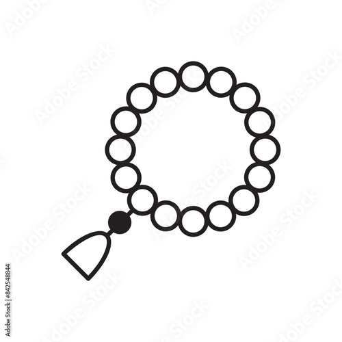 Beeds icon design with white background stock illustration