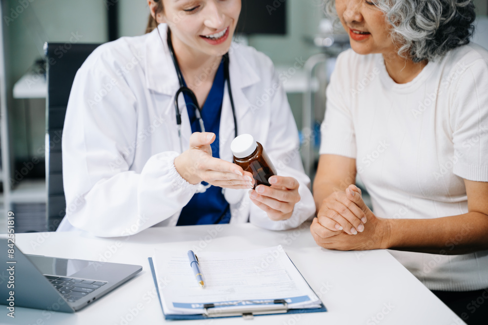 Doctors explain the use of medication to patients. healthcare and medical concept. . Doctors explain the use of medication to patients. healthcare and medical concept. .