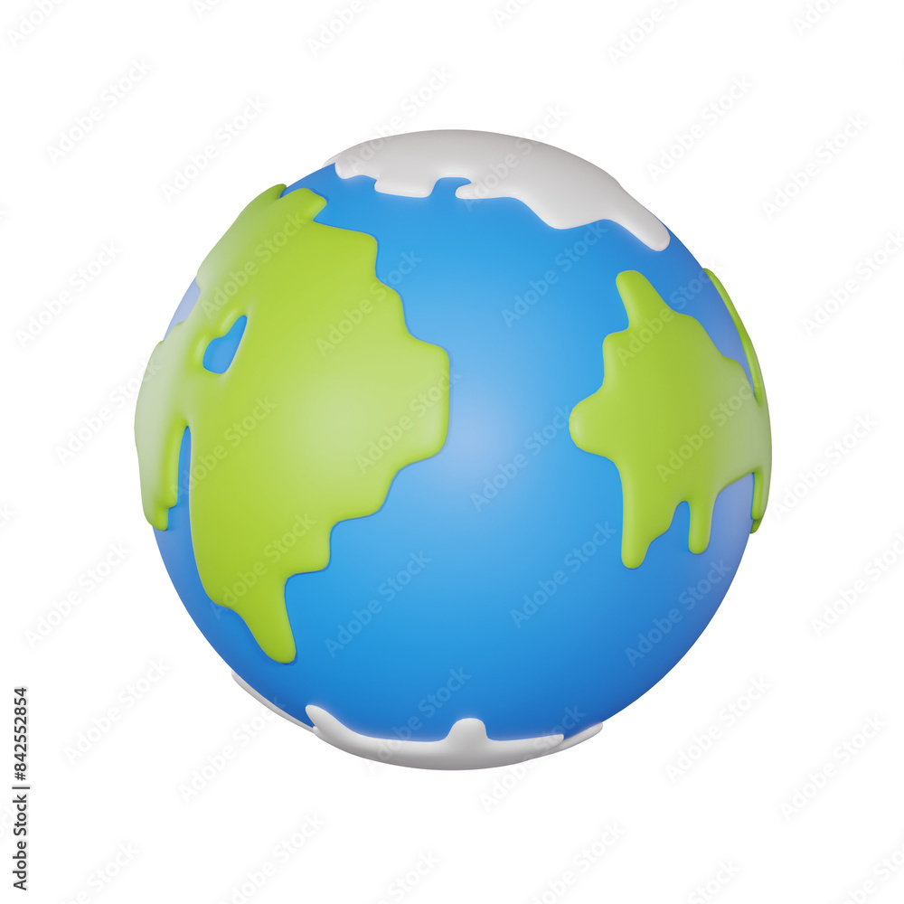 Fototapeta premium Global perspectives earth reveals the beauty of our planet. 3D render